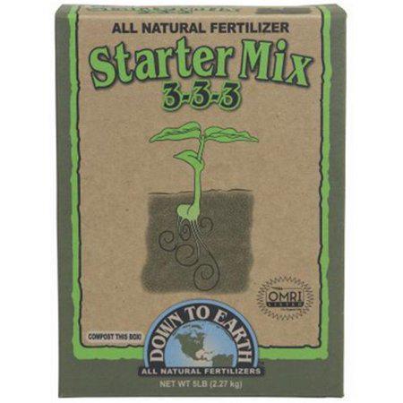 Down To Earth Organic Starter Fertilizer Mix 3-3-3