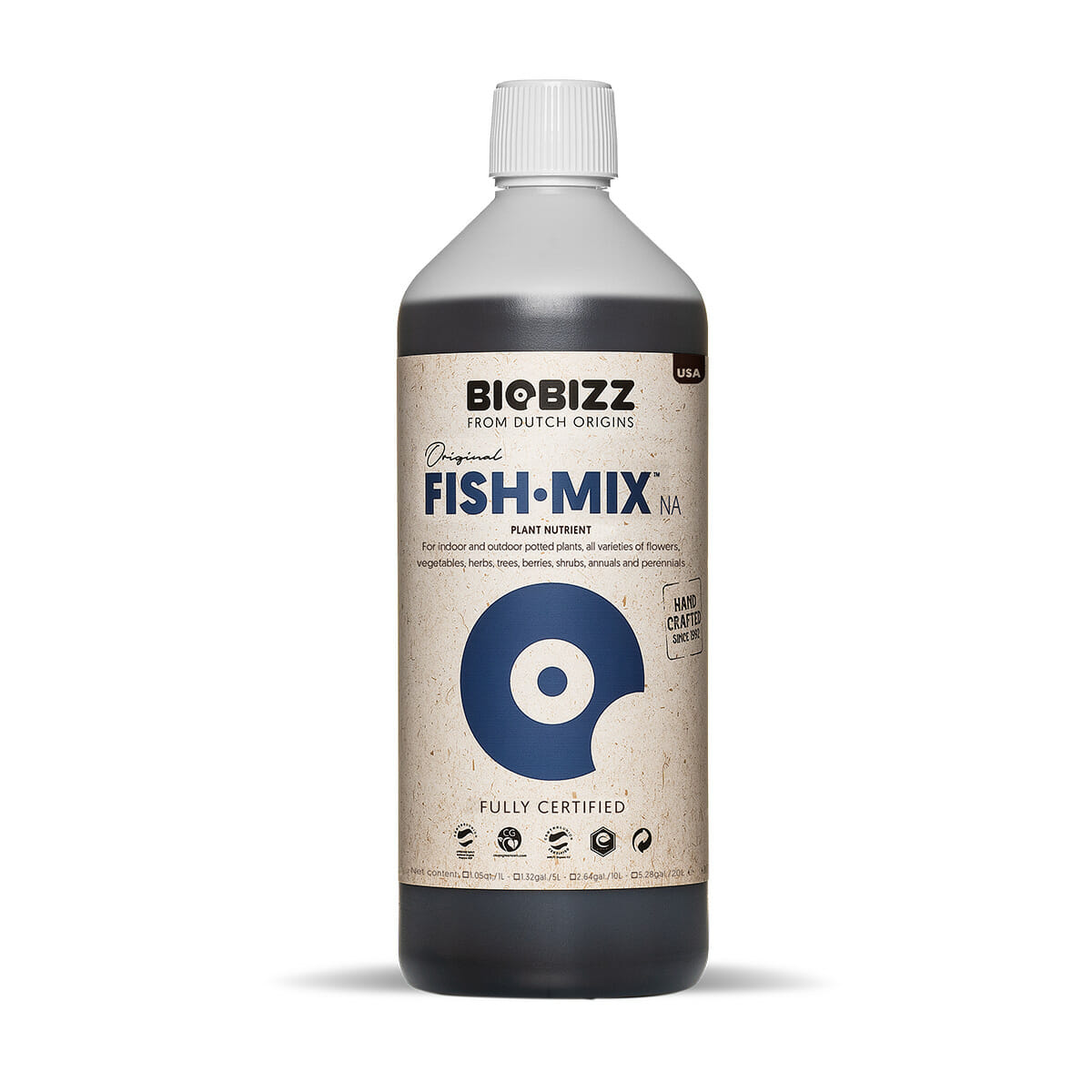 BioBizz BBFM1L 1-Liter BioBizz Fish-Mix Liquid Organic Plant Food